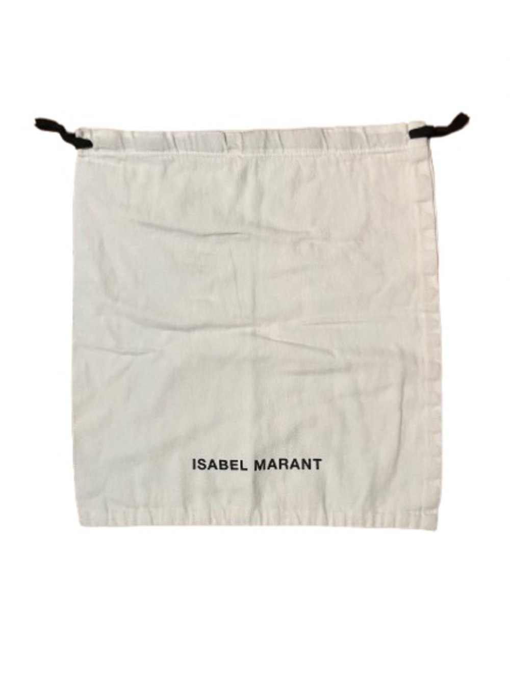 Isabel Marant White Dust Bag with Black Drawstrings and Logo